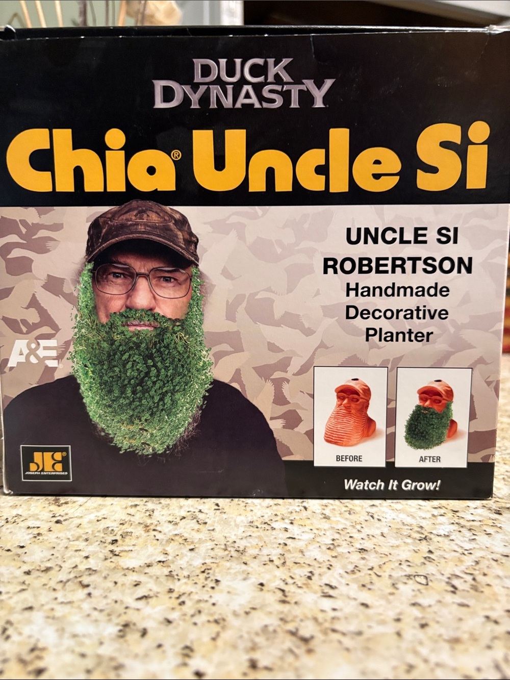 Duck Dynasty Chia Uncle Si Handmade Decorative Planter - Green Beard